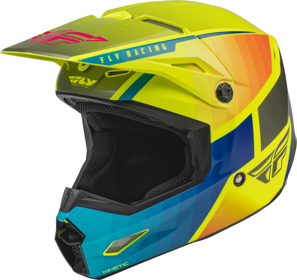 FLY RACING - KINETIC DRIFT HELMET BLUE/HI-VIS/CHARCOAL XS - Image 1