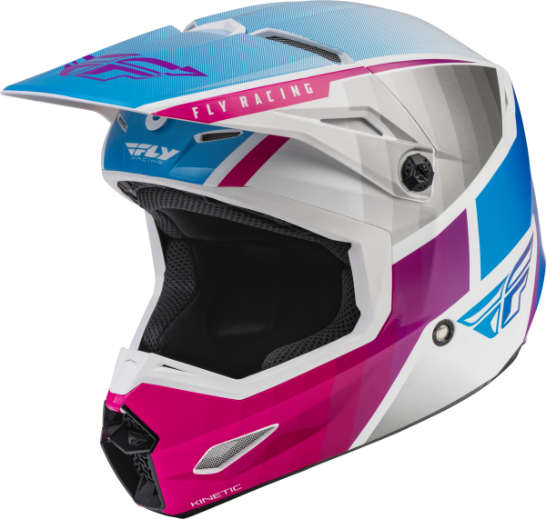 FLY RACING - KINETIC DRIFT HELMET PINK/WHITE/BLUE 2X - Image 1