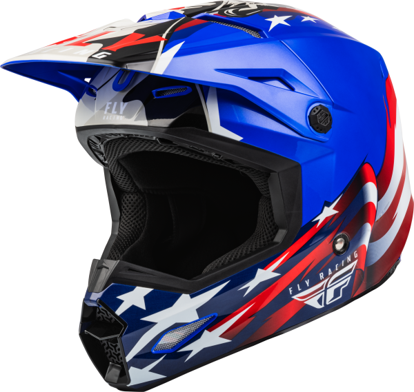 FLY RACING - KINETIC PATRIOT HELMET RED/WHITE/BLUE XS - Image 1