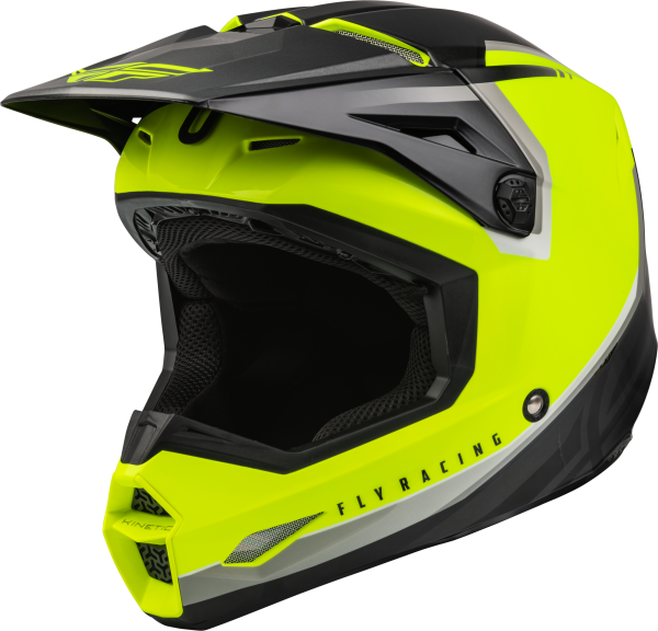 FLY RACING - KINETIC VISION HELMET HI-VIS/BLACK 2X - Image 1