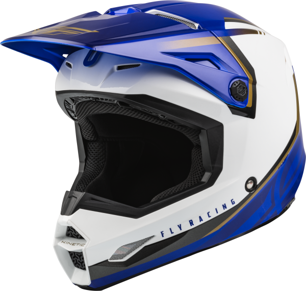 FLY RACING - KINETIC VISION HELMET WHITE/BLUE 2X - Image 1