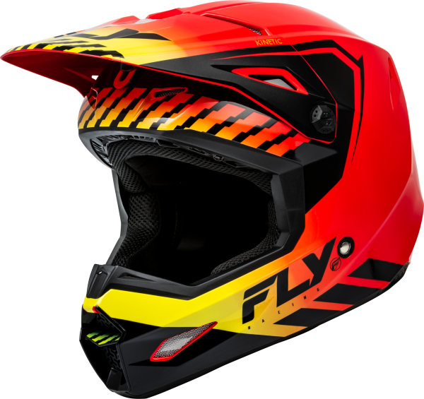 FLY RACING - KINETIC MENACE HELMET RED/BLACK/YELLOW 2X - Image 1