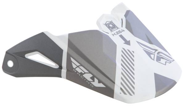 FLY RACING - ELITE ONSET VISOR MATTE WHITE/GREY - Image 1