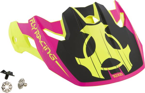 FLY RACING - TOXIN ORIGINAL VISOR MATTE HI-VIS/PINK - Image 1