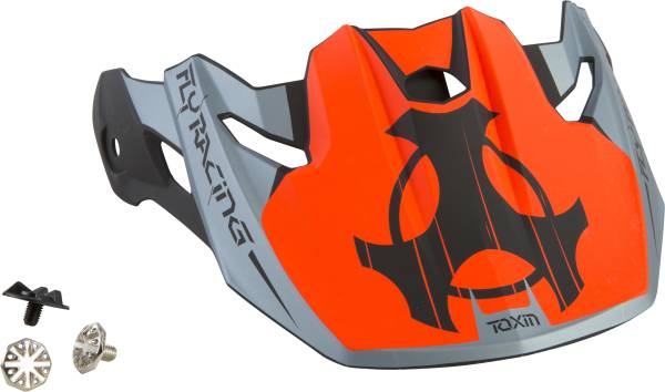 FLY RACING - TOXIN ORIGINAL YOUTH VISOR MATTE ORANGE/BLACK/GREY - Image 1