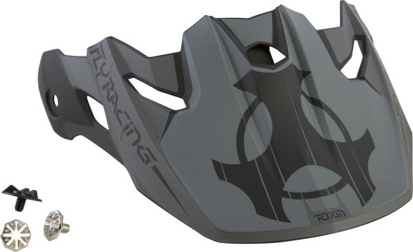 FLY RACING - TOXIN ORIGINAL VISOR MATTE BLACK/GREY - Image 1