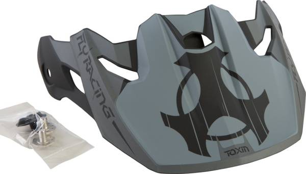 FLY RACING - TOXIN ORIGINAL YOUTH VISOR MATTE BLACK/GREY - Image 1