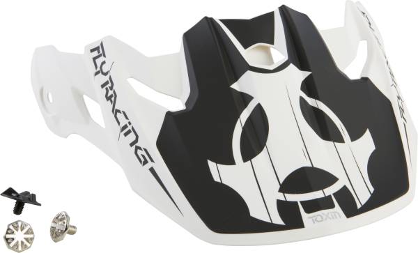 FLY RACING - TOXIN ORIGINAL VISOR MATTE WHITE/BLACK - Image 1