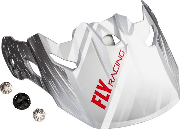 FLY RACING - TOXIN RESIN VISOR MT WHITE/GREY - Image 1