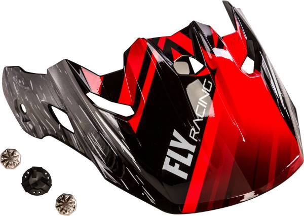 FLY RACING - TOXIN RESIN VISOR RED/BLACK - Image 1