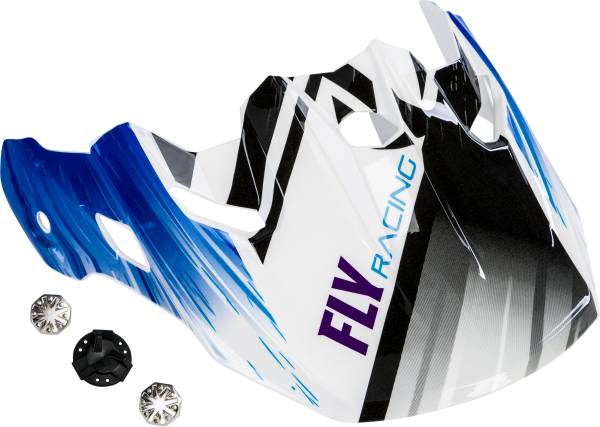 FLY RACING - TOXIN RESIN VISOR BLACK/BLUE - Image 1