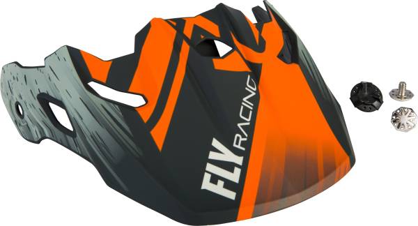 FLY RACING - TOXIN RESIN VISOR ORANGE/KHAKI YOUTH - Image 1