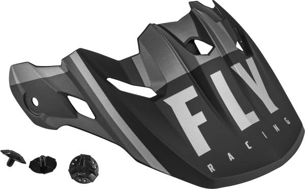 FLY RACING - TOXIN TRANSFER HELMET VISOR MATTE GREY/BLACK - Image 1