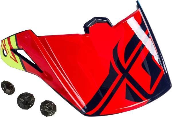 FLY RACING - ELITE GUILD VISOR RED/BLUE/HI-VIS - Image 1