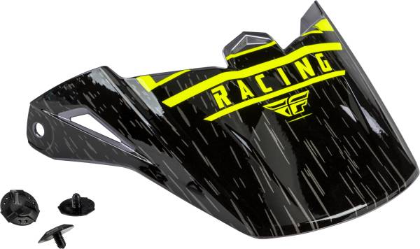 FLY RACING - KINETIC K120 HELMET VISOR HI-VIS/GREY/BLACK - Image 1