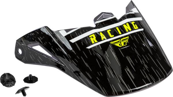 FLY RACING - KINETIC K120 HELMET VISOR BLACK/WHITE/HI-VIS - Image 1