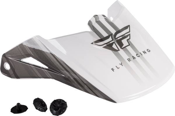 FLY RACING - KINETIC COLD WEATHER VISOR WHITE/GREY/BLACK - Image 1