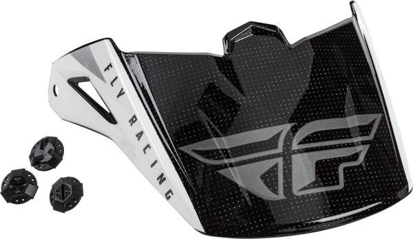 FLY RACING - KINETIC STRAIGHT EDGE VISOR BLACK/WHITE - Image 1