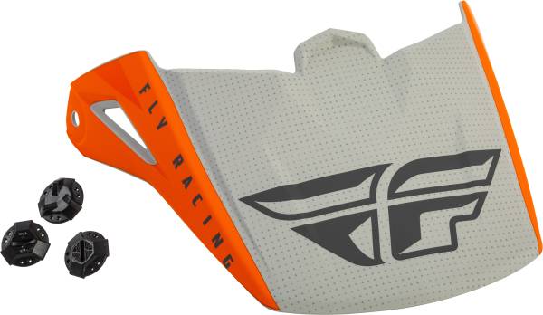 FLY RACING - KINETIC STRAIGHT EDGE VISOR MATTE ORANGE/GREY - Image 1