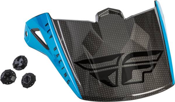 FLY RACING - KINETIC STRAIGHT EDGE VISOR BLUE/GREY/BLACK - Image 1