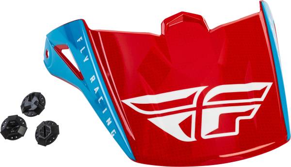 FLY RACING - KINETIC STRAIGHT EDGE VISOR RED/WHITE/BLUE - Image 1