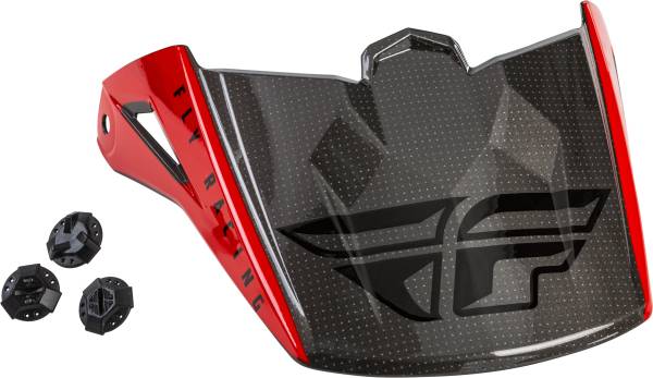 FLY RACING - KINETIC STRAIGHT EDGE VISOR RED/BLACK/GREY - Image 1