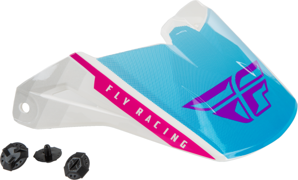 FLY RACING - KINETIC DRIFT HELMET VISOR PINK/WHITE/BLUE - Image 1