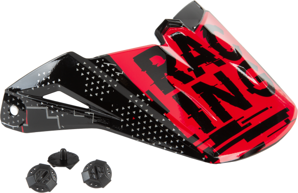 FLY RACING - YOUTH KINETIC SCAN VISOR BLACK/RED - Image 1