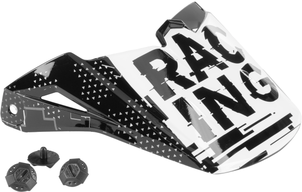 FLY RACING - YOUTH KINETIC SCAN VISOR BLACK/WHITE - Image 1