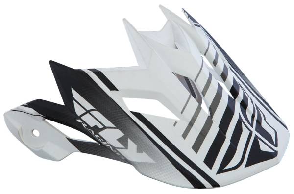 FLY RACING - DEFAULT HELMET VISOR (MATTE WHITE/BLACK) - Image 1