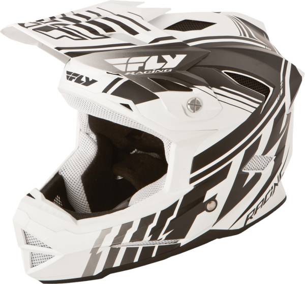 FLY RACING - DEFAULT HELMET MATTE WHITE/BLACK XS - Image 1