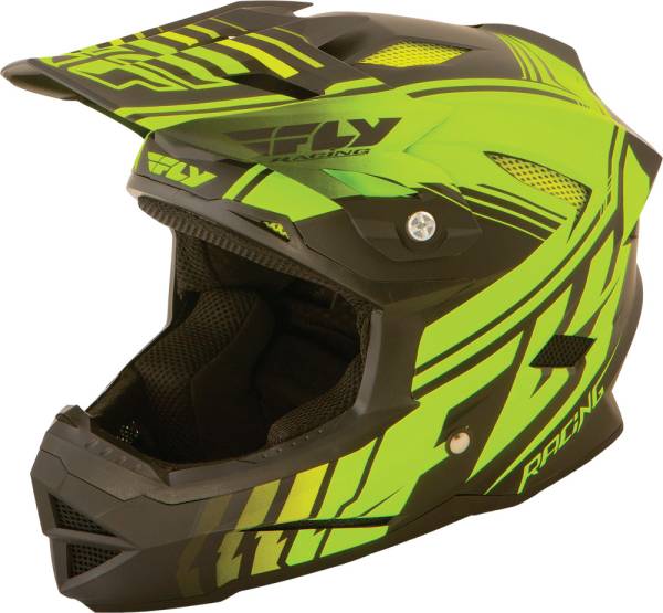 FLY RACING - DEFAULT HELMET MATTE BLACK/HI-VIS XS - Image 1