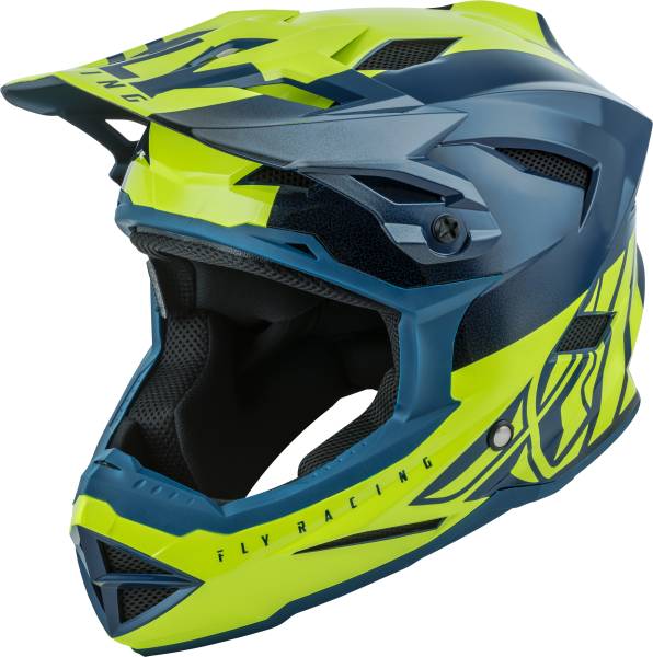 FLY RACING - DEFAULT HELMET TEAL/HI-VIS YELLOW LG - Image 1