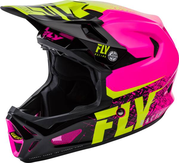 FLY RACING - WERX CARBON HELMET PINK/HI-VIS LG - Image 1