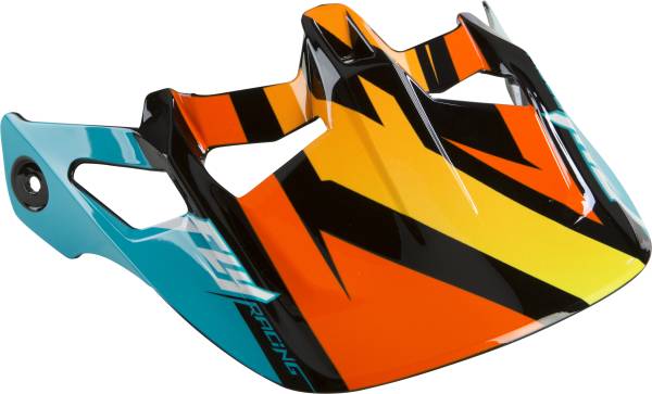 FLY RACING - WERX RIVAL HELMET VISOR TEAL/ORANGE - Image 1