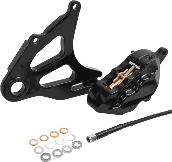 HAWG HALTERS INC - 4 PIST REAR CALIPER KIT BLACK ST 18-UP - Image 1