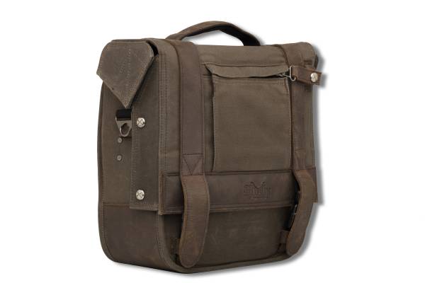 BURLY BRAND - SINGLE SADDLEBAG DARK OAK - Image 1