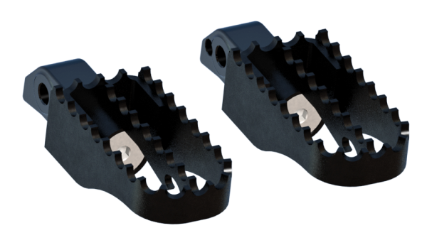 BURLY BRAND - MX STYLE STYLE FOOT PEGS PASSENGER BLACK - Image 1