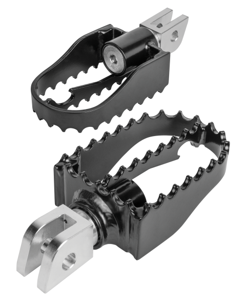 BURLY BRAND - MX STYLE FOOT PEGS TRI BLACK - Image 1