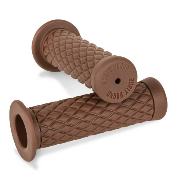 BURLY BRAND - RUBBER DIAMONDBACK GRIPS BROWN 1" - Image 1