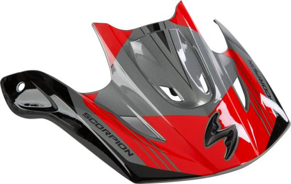 SCORPION EXO - VX-R70 PEAK VISOR ASCEND SILVER/RED - Image 1