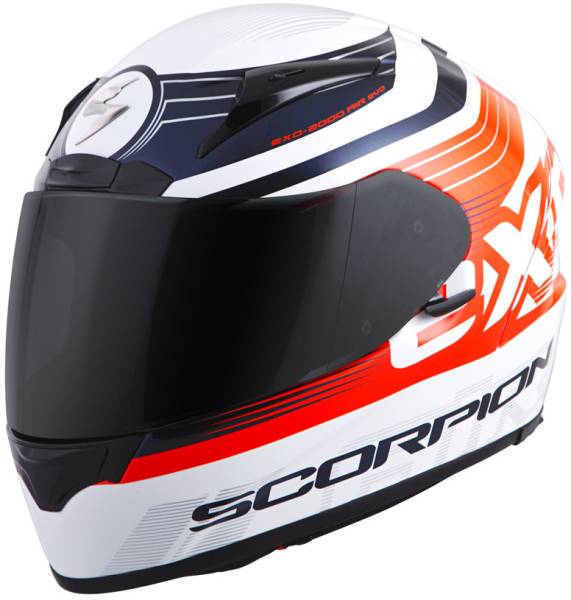 SCORPION EXO - EXO-R2000 FULL-FACE HELMET FORTIS WHITE/ORANGE 2X - Image 1