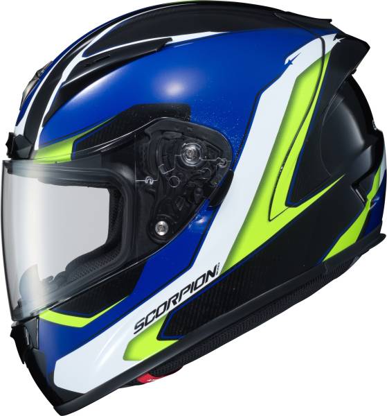 SCORPION EXO - EXO-R2000 FULL-FACE HELMET HYPERSONIC BLUE/HI-VIS 2X - Image 1