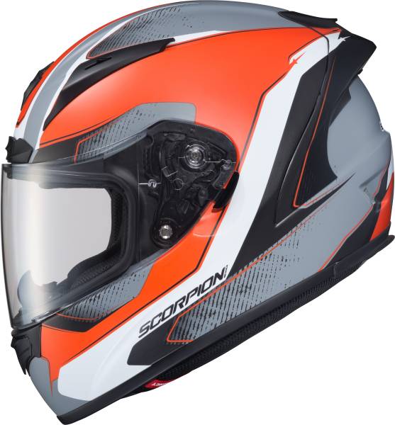 SCORPION EXO - EXO-R2000 FULL-FACE HELMET HYPERSONIC ORANGE/GREY XS - Image 1