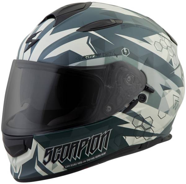 SCORPION EXO - EXO-T510 FULL-FACE HELMET CIPHER GREEN 2X - Image 1