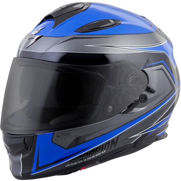 SCORPION EXO - EXO-T510 FULL-FACE HELMET TARMAC BLUE/BLACK 2X - Image 1