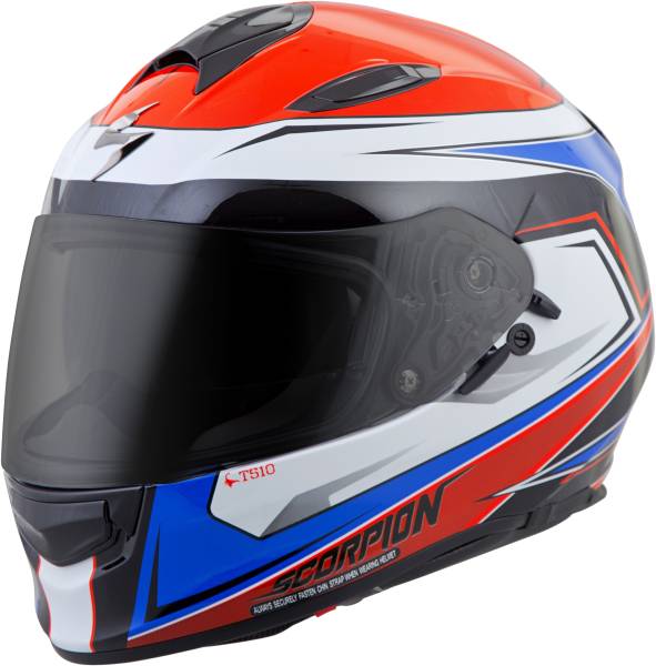 SCORPION EXO - EXO-T510 FULL-FACE HELMET TARMAC RED/BLUE MD - Image 1