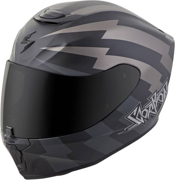 SCORPION EXO - EXO-R420 FULL-FACE HELMET TRACKER TITANIUM/BLACK XS - Image 1