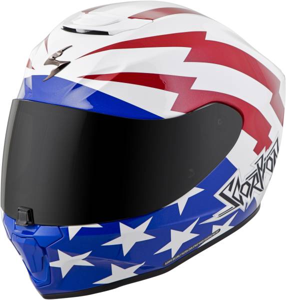 SCORPION EXO - EXO-R420 FULL-FACE HELMET TRACKER RED/WHITE/BLUE XS - Image 1