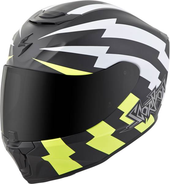 SCORPION EXO - EXO-R420 FULL-FACE HELMET TRACKER WHITE/NEON 2X - Image 1